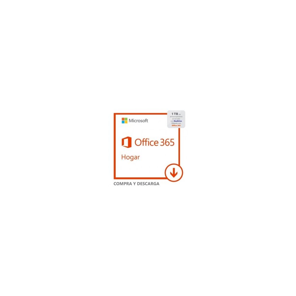 Microsoft Office 365 Home, 32/64-bit, 5 PC Suscripción 1 año