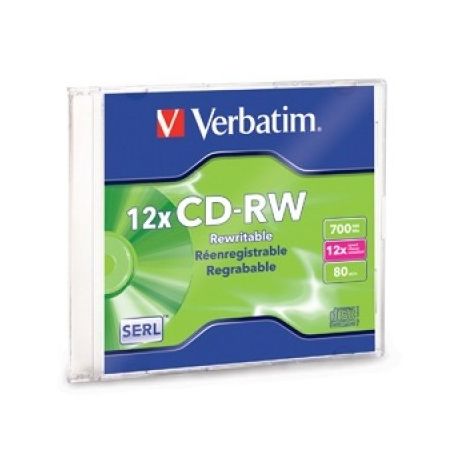 VERBATIM CD-RW 80MIN 700MB 12X INDIVIDUAL
