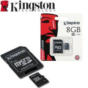 TARJETA MICRO KINGSTON MICRO SD 8GB + 1 ADAPTADOR