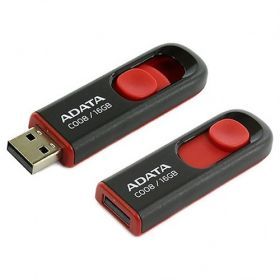 PENDRIVE ADATA AC008 FLASH MEMORY 8GB ROJO/NEGRO USB 2.0