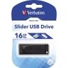 PENDRIVE VERBATIM 16GB SLIDER USB FLASH DRIVE - BLACK