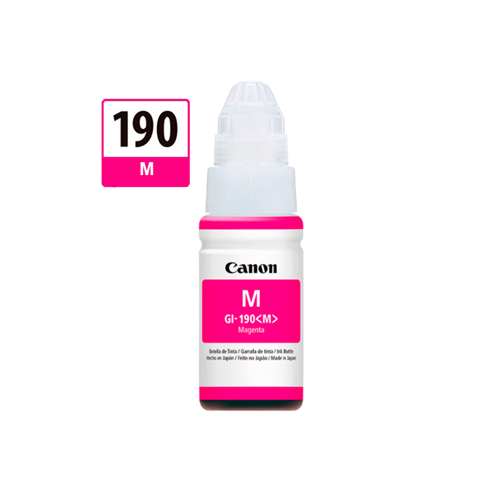 BOTELLA DE TINTA CANON 190 GI190M MAGENTA GI1100/2100/3100 7000 PAG