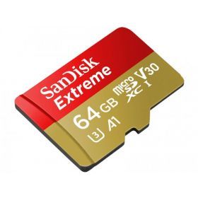 TARJETA DE MEMORIA FLASH SANDISK EXTREME (ADAPTADOR MICROSDXC A SD INCLUIDO) - 64 GB