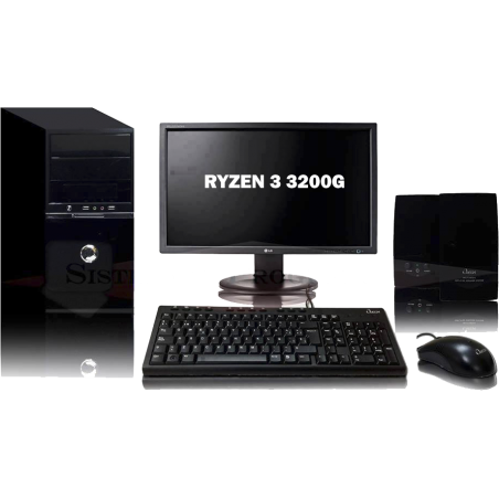 Computador amd Ryzen 3 3200g/4gb/ssd480gb/monitor de 19.5 pulg