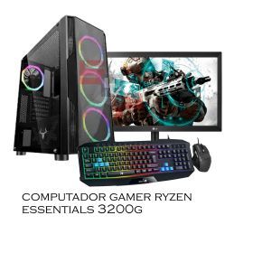 Computador Gamer Essential Amd Ryzen 3 3200g/8gb/ssd240gb/ gt 1030 2gb/ Monitor 20 pulgadas
