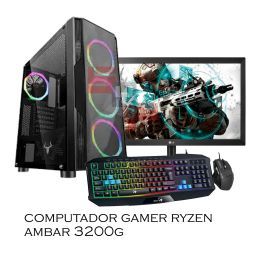 Computador Gamer Ambar Amd Ryzen 3 3200g/ A320/ 8gb/ssd240gb/ monitor 20 pulgadas