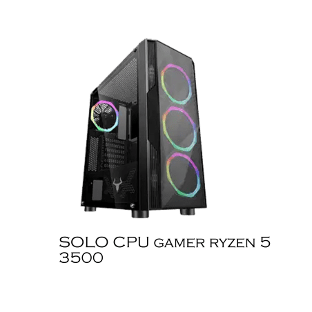 Solo Cpu Gamer RX Amd Ryzen 5 3500, 16gb, ssd 240gb, video Rx 580 8gb