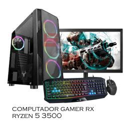 Computador Gamer RX Amd Ryzen 5 3500, 16gb, ssd 240gb, video Rx 580 8gb, Monitor de 19.5 pulg