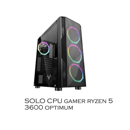 Solo cpu Gamer Optimum Ryzen 5 3600/16gb/ssd 240gb/video gtx 1650 4gb