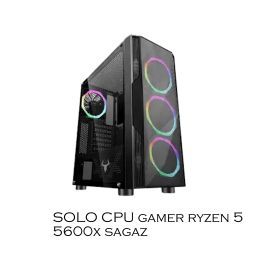 PC (Solo Cpu) GAMER SAGAZ Ryzen 5 5600x/mbo B550/16gb de ram/ ssd 240gb/video gtx 1660 6gb