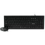 Combo Teclado - Mouse Quasad Wired 1.5mts Qc-4400u Negro