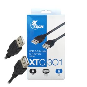 Extensión usb Xtech XTC301 6FT USB 2.0 Amale To Bmale
